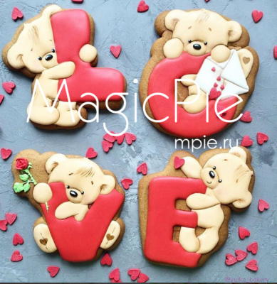Набор Трафареты+формы "Мишки LOVE"