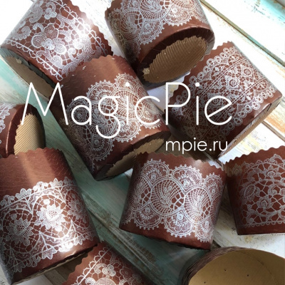 Форма для кулича 11*8,5см "Кружево Серебро"